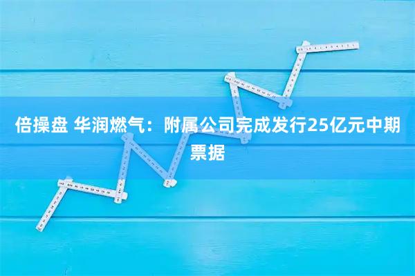 倍操盘 华润燃气：附属公司完成发行25亿元中期票据